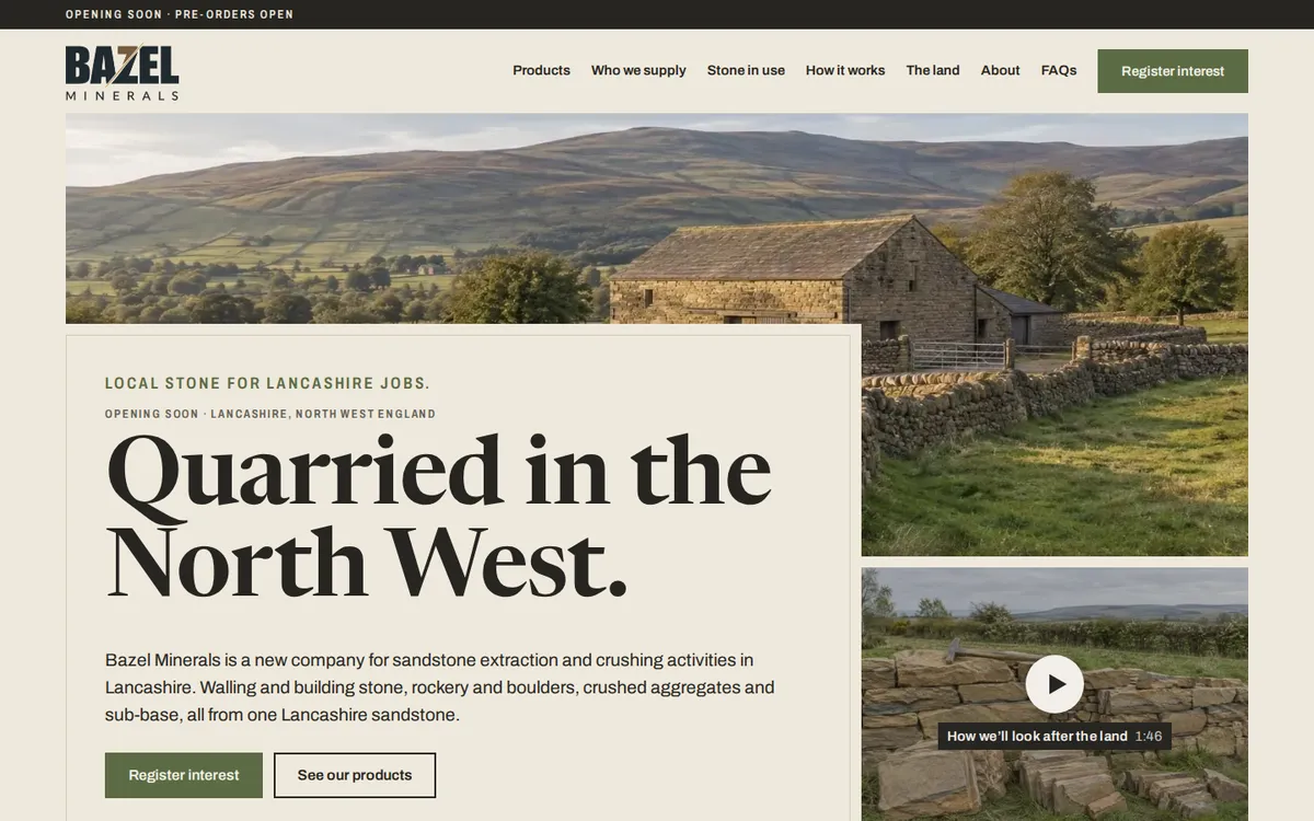 The Bazel Minerals website