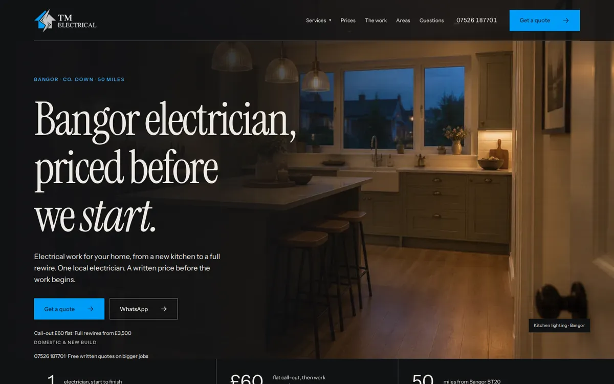 The TM Electrical website