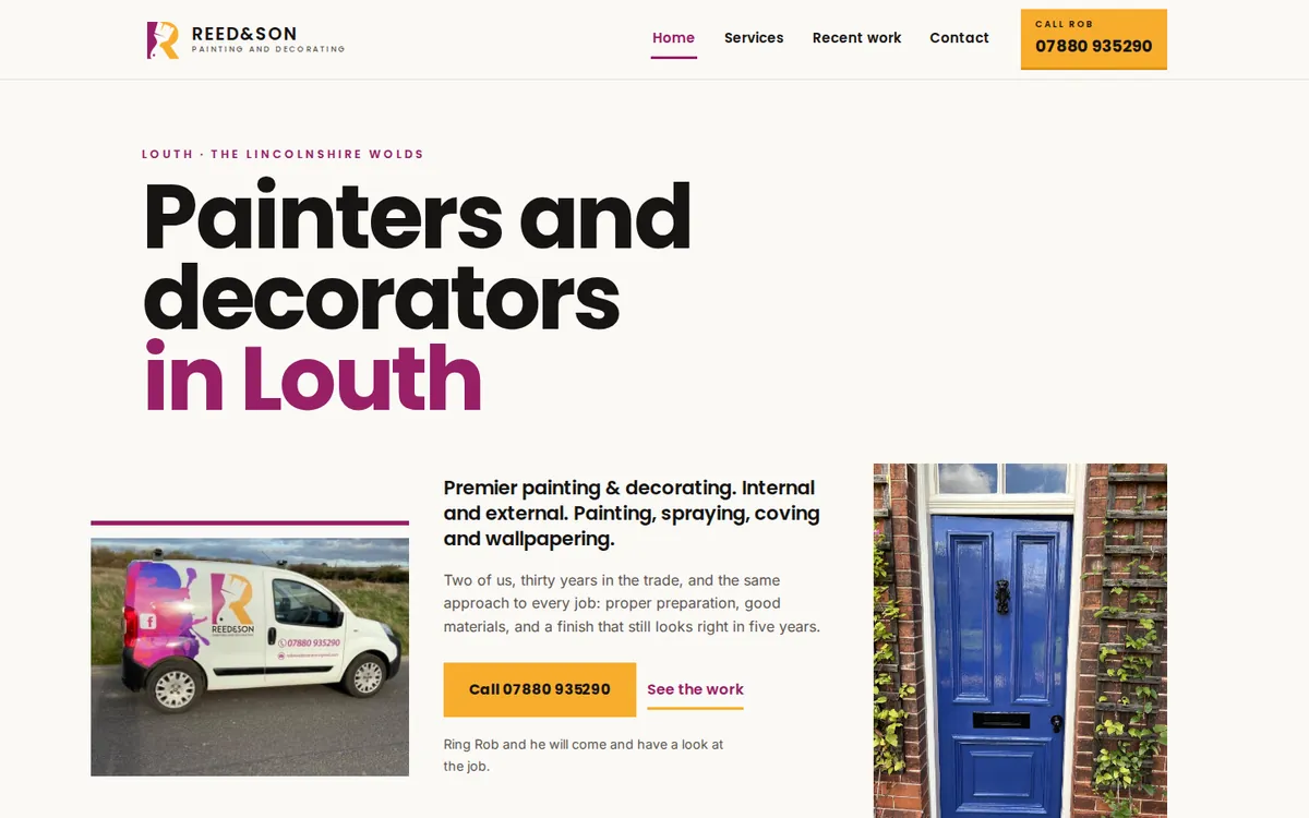 The R Reed & Son website