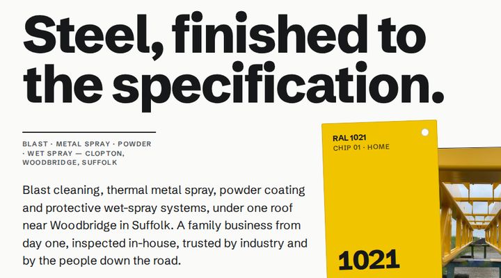 Headline on the Abbey Protective Coatings home page